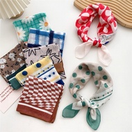 Scarf 58 58 Cm. Cotton Linen Korean Style Hair Tie Neck Wrap Women's Fashion