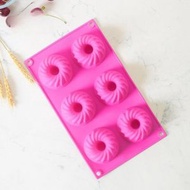 烘焙專家 - savarin 薩瓦林模 薩瓦林蛋糕模 6連螺旋甜甜圈模具 矽膠蛋糕模具 戚風蛋糕模 甜甜圈模具 冬甩模具 DIY蛋糕模具 烘焙模具