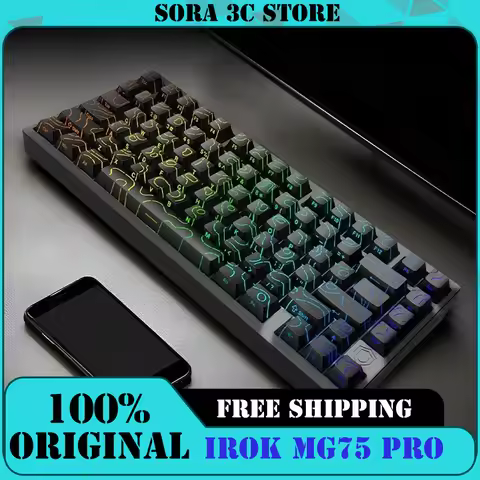 IROK MG75 PRO Mechanical Keyboard Magnetic Switch Aluminum RGB Hot Swap RT0.005 Quick Dismantling St