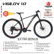 Sepeda Gunung 27,5 MTB Pacific Vigilon 1.0 Alloy 3x7 Speed Cakram Disc Brake Bonus Murah Terbaru