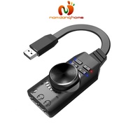 Sound Card Plextone GS3 Mark II Latest Version - Professional 7.1 Surround Sound USB Removable Card