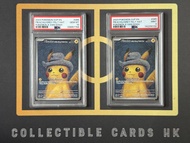 （PSA10/PSA9) Pokemon Pikachu x Van Gogh grey felt hat #085