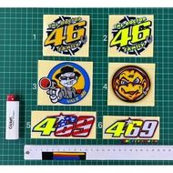 46 / The Doctor 46 / 46 Family / 469 / 46 Sun / VR46 Sticker Cutting Overlapping Reflective Designs 