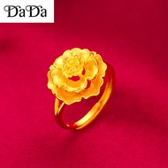 Original 916 Gold&375 Gold Three Layer Flower Rings Suitable for Bridal Wedding Jewelry