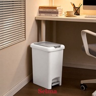 Selma Thisa 20 Liter Plastic Pedal Trash Can - White Trash Can Waste Bin Dustbin Garbage Bin