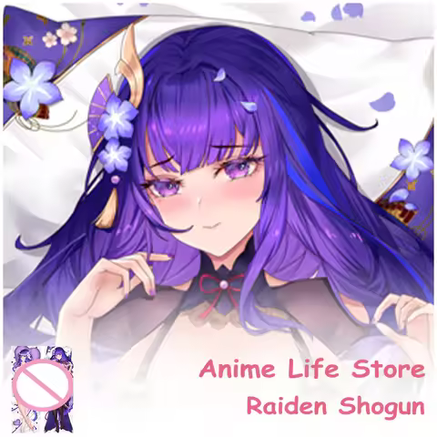Anime Raiden Shogun Dakimakura Pillow Cover Genshin Impact Hugging Body Pillowcases Otaku Bedding Cu