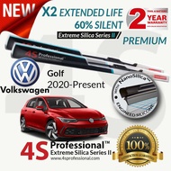 Volkswagen Golf 2004-2024 4S Professional™ Extreme Silica Series II Wiper Silicone Blades (1 pair) -
