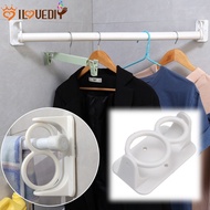 [ Featured ] Home Storage Supplies - 360° Rotation Curtain Rod Rack - Telescopic Bar Support Bracket