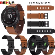 [HOT JUXXKWIHGWH 514] สายนาฬิกาสำหรับ Garmin Fenix 5S/5/5X Plus Forerunner 935หนัง22มม. Easy Fit สร้อยข้อมือสายรัดข้อมือสายรัด