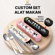Custom Printed Name & Design Cutlery Set Souvenir Cutlery Set Children's Cutlery Set Portable Travel