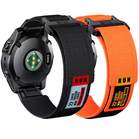 QuickFit 22mm Watch Band for Garmin Fenix 8 47mm, Fenix 7/6 Pro Straps, Nylon Replacement strap for 