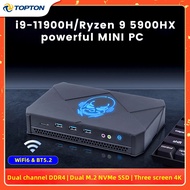 สินค้าใหม่ NUC PC I9-11900H AMD Ryzen 9 5900HX Gaming Mini PC Windows 11เดสก์ท็อปคอมพิวเตอร์ Linux D