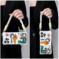 Fancy Snoopy Girls Lanyard Fullcover Casing iphone 17 Pro Max 16 Pro Max 16 Plus 15 Pro Max 1215 Plu