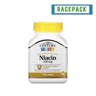 Niacin 100mg or 250mg | 110 Tabs | Vitamin B-3 Support | Prolonged Release | Energy [Racepack.sg]