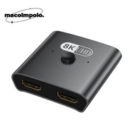 HDMI Splitter, 4K@120HZ Bidirectional HDMI Switch, Advanced High-definition Two-In One-Out 8k@60HZ V