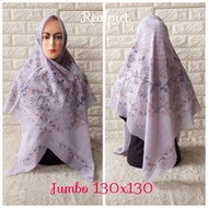 Jilbab Voal Motif Lasercut Premium Ukuran Jumbo 130x130cm