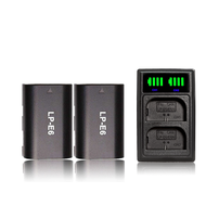 Canon (LP-E6) ความจุ 2700mAh แบตกล้อง แท่นชาร์จมีไฟบอก (Type-C/Micro USB)  for Canon EOS R 6D 6D Mar