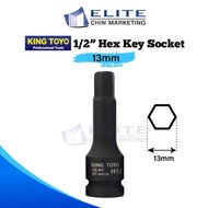 13mm x 1/2" Hex Bit Socket/ Hex Key Socket/ Allen Key Bit Socket/ Hex Impact Bit Socket