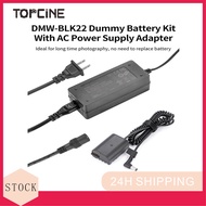 Topcine DMW-BLK22 Dummy Battery with AC Power Supply Adapter For Panasonic Lumix GH6GH5 IIDC-S5S5 II