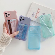 Card Holder Back Clear Case Transparent Case Compatible for iPhone 13 PRO MAX 12 PRO MAX 11 PRO MAX 