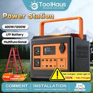 TOOLHAUS Portable Power Station  LiFe P04 Battery 1200W AC 220V Outlets Solar Generator For Camping 