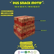 MERAH (50 Pcs) 12x12 & 14x12 Bread Cake Snack Box 12x12 & 12x14 Snack Box/ Red Batik Cake Snack Box