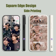 Casing For Samsung A52 A51 A21S A71 M10 M12 A52S A30S A50S BTS Kim Taehyung BTS V cute IAD12 Phone Case Square Edge