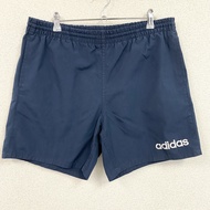 90 年代復古款adidas （Descente 時期）海軍藍短褲/半褲，M古著。