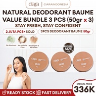[3pcs package] Ciara Natural Deodorant Eliminates Body and Underarm Odor, Natural Anti-Odor No. 1 in