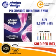 (PER BOX) Phelps Dodge PD THHN/THWN-2 (STRANDED WIRE) #8 (8.00mm²) 100Meters