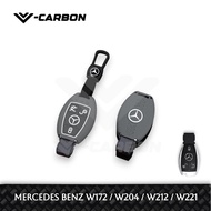 V-Carbon Grey ABS Key Cover Casing Key Mercedes Benz W172 SLK200 SLK250 | W204 C200 C280 C300 | W212