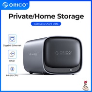 ORICO NAS Server 2 Bay Private Cloud Storage Server for Home/Office Intel Dual Core 2.6GHz Plex Medi