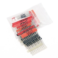 100 Pieces 8 Specifications 1N4148 1N4007 FR107 1N5408 1N58 In-Line Diode Pack Shop Goods All Shippe