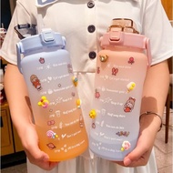 2 Liter Motivational Drinking Bottle Viral Drinking Bottle + Sticker 2 liter drinking water bottle s