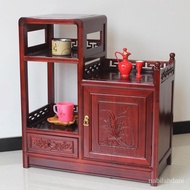 Q💕Chinese Style Solid Wood Tea Cabinet Antique Elm Tea Cabinet Tea Cart Entrance Cabinet Sofa Side Cabinet Liquor Cabine