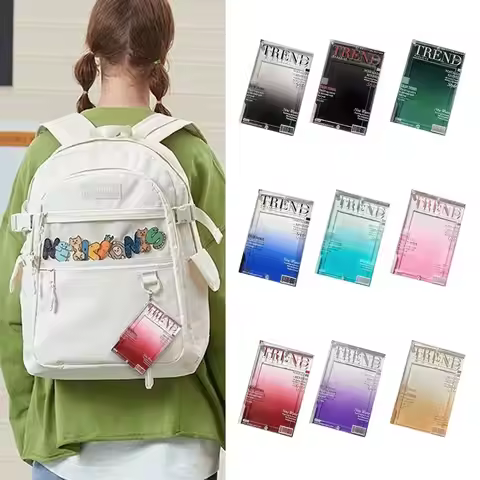 Trendy Magazine Style 3-inch Photo Frame Transparent Acrylic Kpop Card Frame Multicolor with Bead Ch