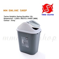 Twins Dolphin Swing Dustbin 12L