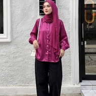 NEW BLOUSE AMELIA SATIN SHIMMER BUTTON