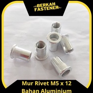 Rivet Nut Rivet Nut/ Aluminum Flange Head Screw Nut M5 x 12 for motorbikes, cars and others