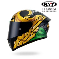 Direct KYT Safety Helmet TTC LOKI Breasted Buckle Full Face Marvel tt-course Glasses Groove Headphon