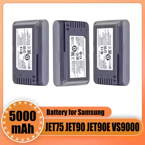 Vacuum cleaner battery 21.6V 5000mAh VCA-SBT90 For Samsung Vs9000 Jet90 Jet75 cordless handheld vacu