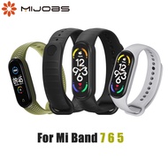 MIJOBS Waterproof Sport Strap for Mi Band 7 6 5 Man and Woman TPU Watchband Durable Comfort Bracelet for Xiaomi Smart Band 5 6 7 NFC Replaceable Accessory Breathable Watch Band