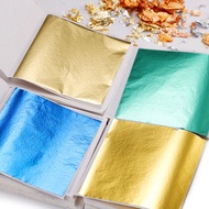 100Sheets Imitation Gold Foil Paper Leaf Gilding Epoxy Resin Fillings for DIY Epoxy Resin Mold Crafts Nail Art Home Decorations