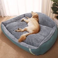 Large Dog Bed With Pillow Thick Warm Cat Bed Plush Pet Bed Removable And Washable Dog Sofa Cat Sofa 