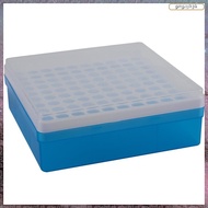 [L E U R]  Plastic Square 100 Positions Laboratory 1.5ml Centrifuge Tube Case Box