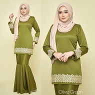 KURUNG KEDAH DIAMOND - OLIVE GREEN