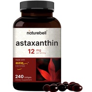 ☂NatureBell Astaxanthin 12mg, 240 Softgels, Made with Astax (Max Strength from MicroAlgae), Natural 