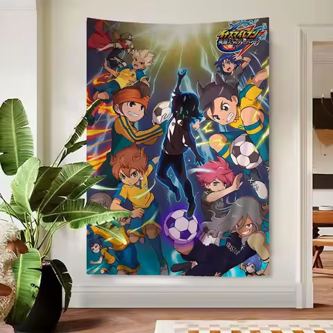Inazuma Eleven Colorful Tapestry Wall Hanging Hippie Flower Wall Carpets Dorm Decor Japanese Tapestr