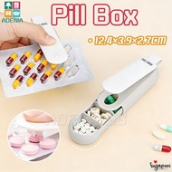 【SG】4 Grids Medicine Pill Box Portable Medicine Case Box Waterproof Travel Pillbox Days AM PM Weekly