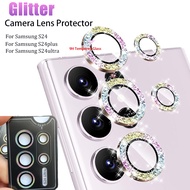 Glitter Camera Lens Protector For Samsung Galaxy S24 Ultra S24Plus Metal Lens Ring Glass S24 Plus S2